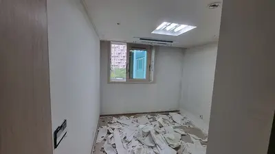 송파구 문정동 파크하비오아파트 디아망 회벽 크림 화이트 실크도배 현장 사진