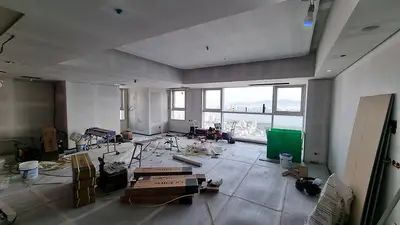 광진구 자양동 더샾스타시티 78평형 올띄움초배 완료 #디아망포티스+디아망 초고급실크도배 현장 사진