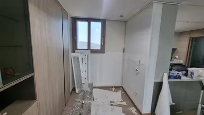 남양주시 다산동 다산신도시 다산한강반도유보라 34평형전체개나리실크도배 현장 사진