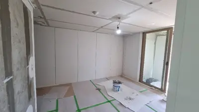 용인시 수지구 광교마을 광교 자이더클래스 34평형 전체 디아망 회벽퓨어화이트 실크벽지도배 현장 사진