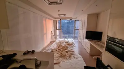 송파구문정동한화오벨리스크원룸전체화이트실크도배 현장 사진